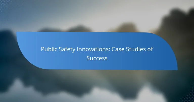 Public Safety Innovations: Case Studies of Success