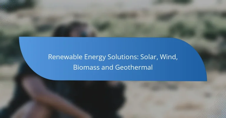Renewable Energy Solutions: Solar, Wind, Biomass and Geothermal