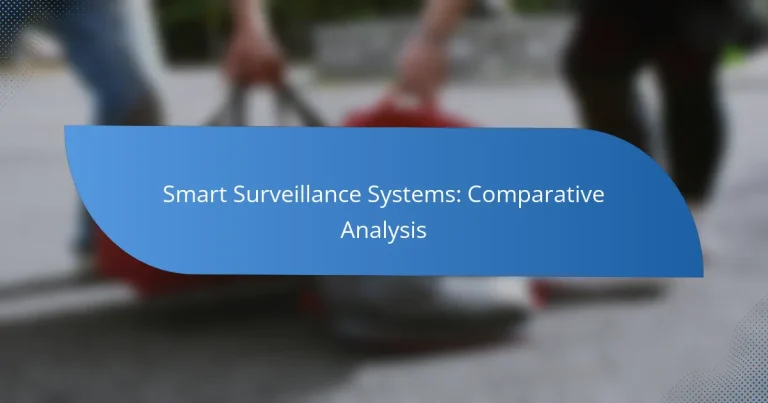 Smart Surveillance Systems: Comparative Analysis