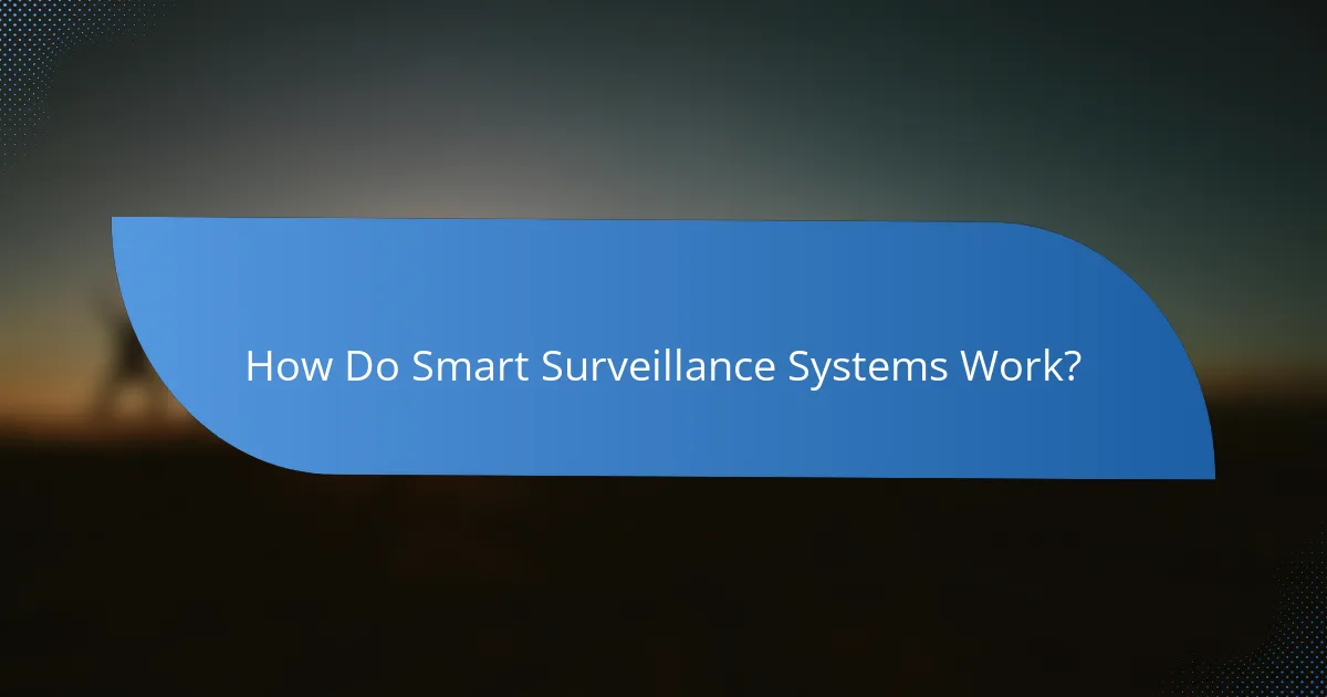 How Do Smart Surveillance Systems Work?