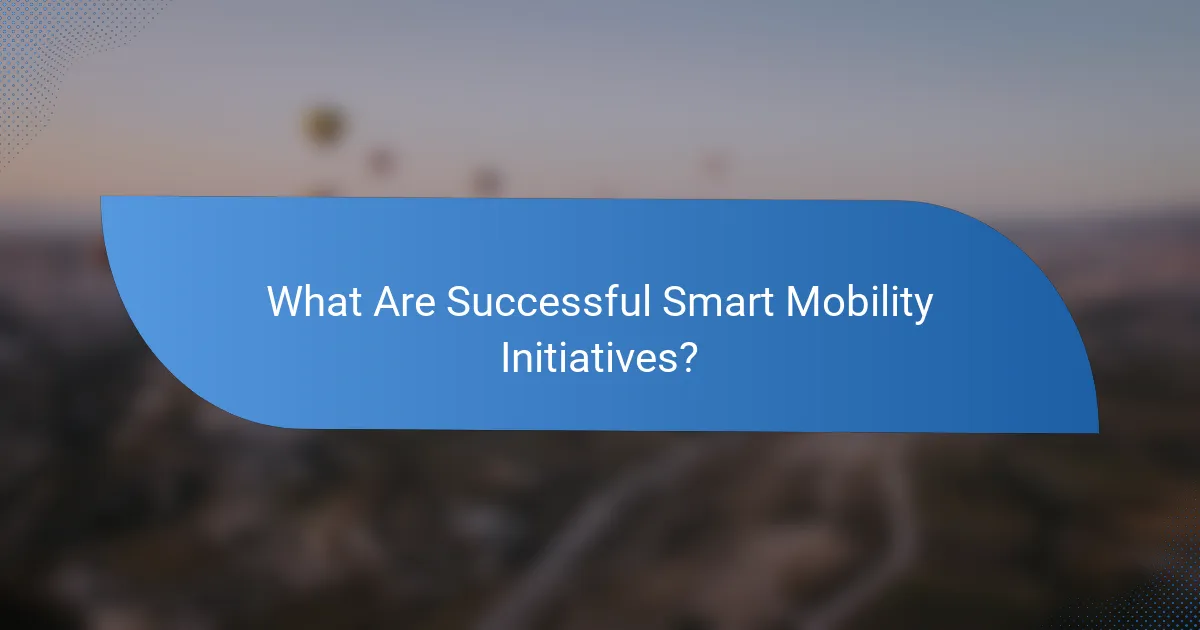 What Are Successful Smart Mobility Initiatives?