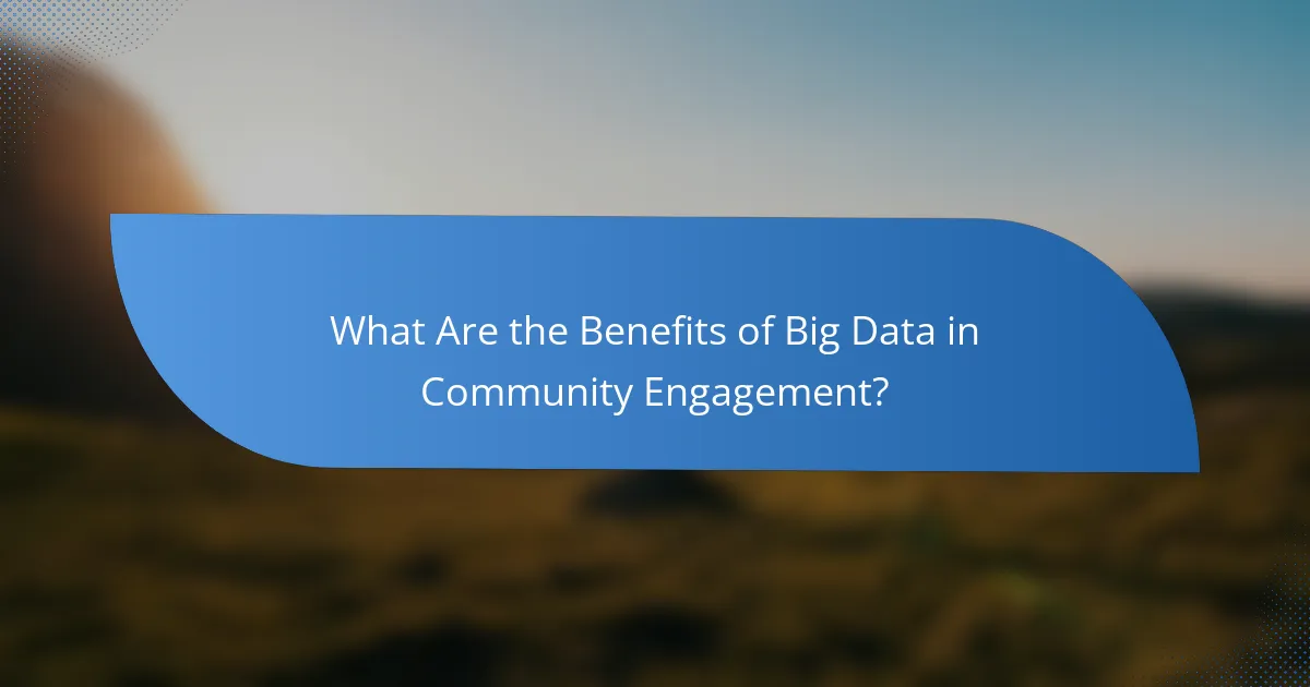What Are the Benefits of Big Data in Community Engagement?