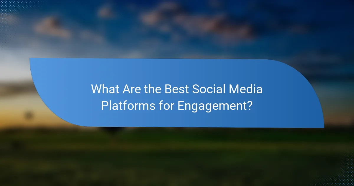 What Are the Best Social Media Platforms for Engagement?
