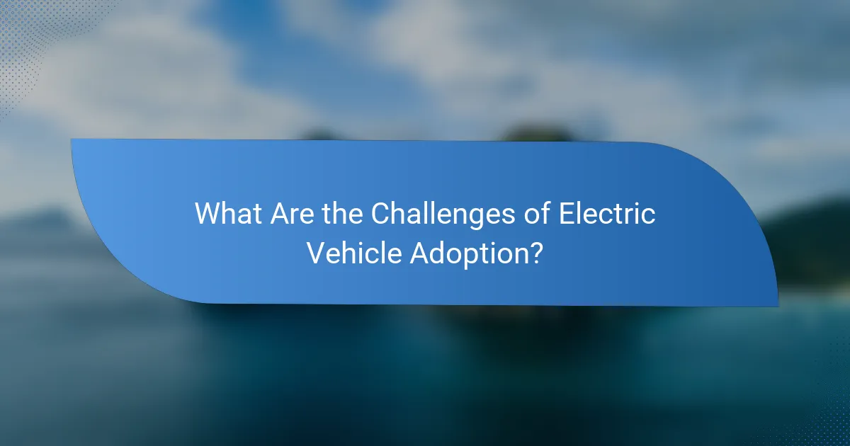 What Are the Challenges of Electric Vehicle Adoption?