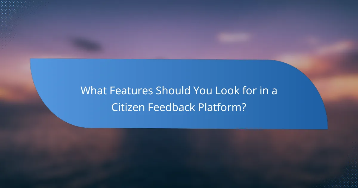 What Features Should You Look for in a Citizen Feedback Platform?
